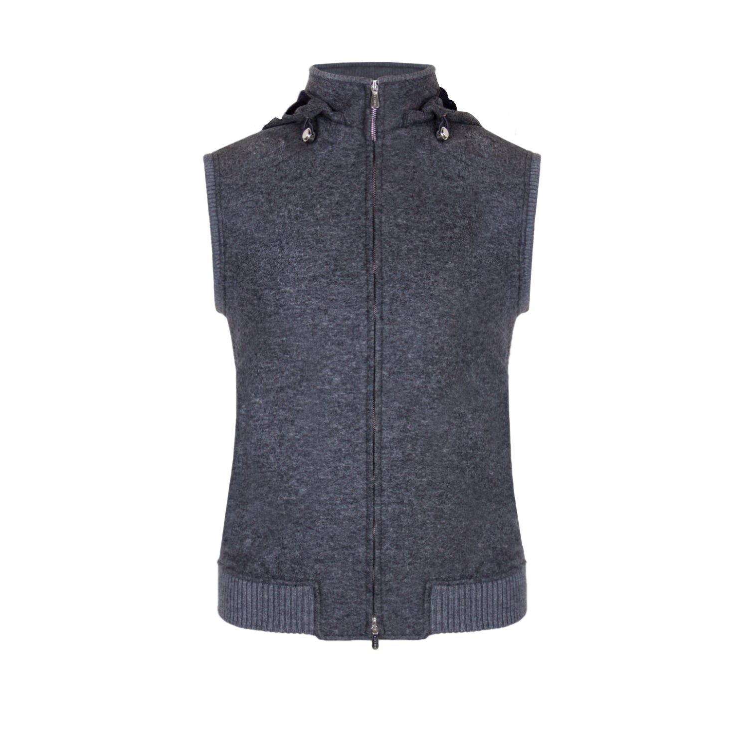 CHALECO SOLITO EN CASHMERE JERSEY COLOR GRIS OXFORD