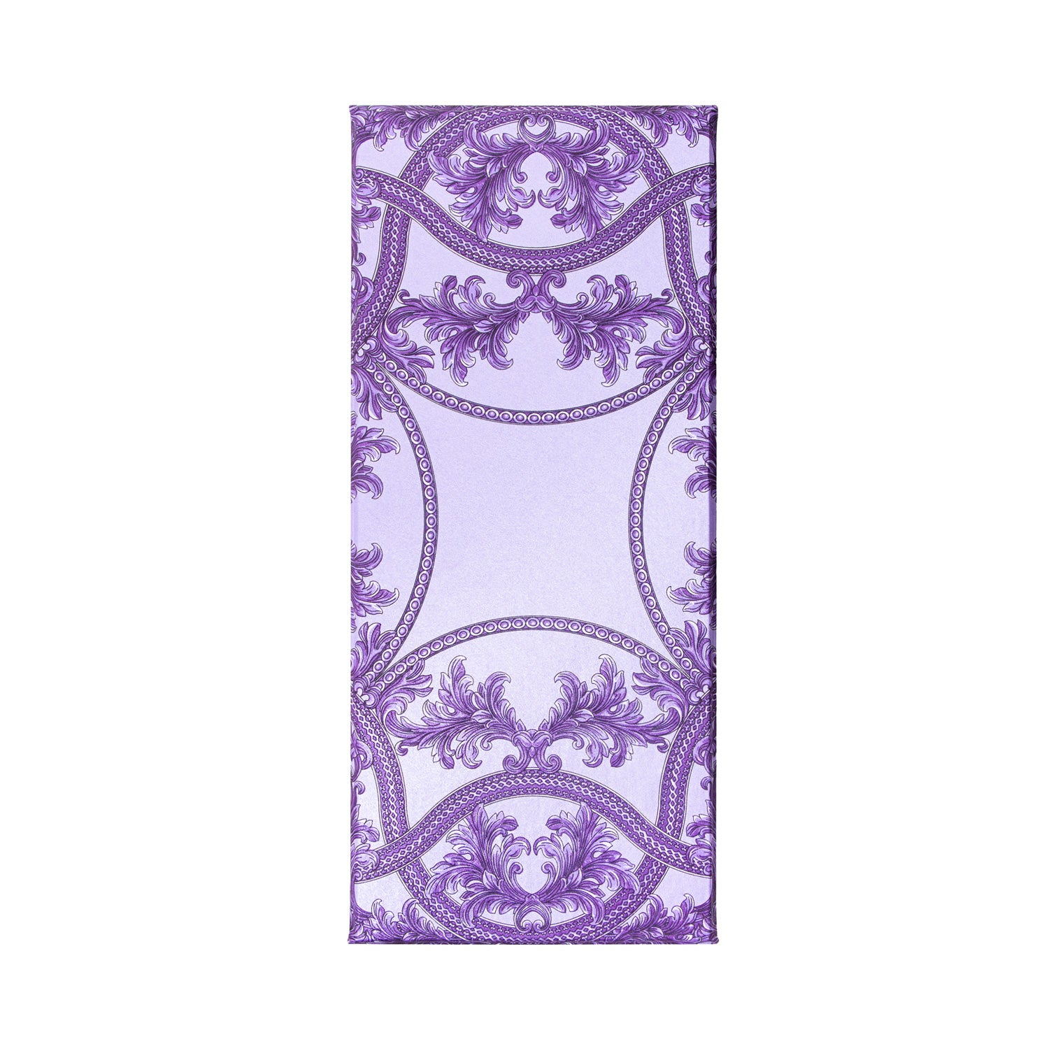 CORBATA EN SET CON PAÑUELO DE SEDA RAYADA EN FANTASÍAS LILA Y MORADO