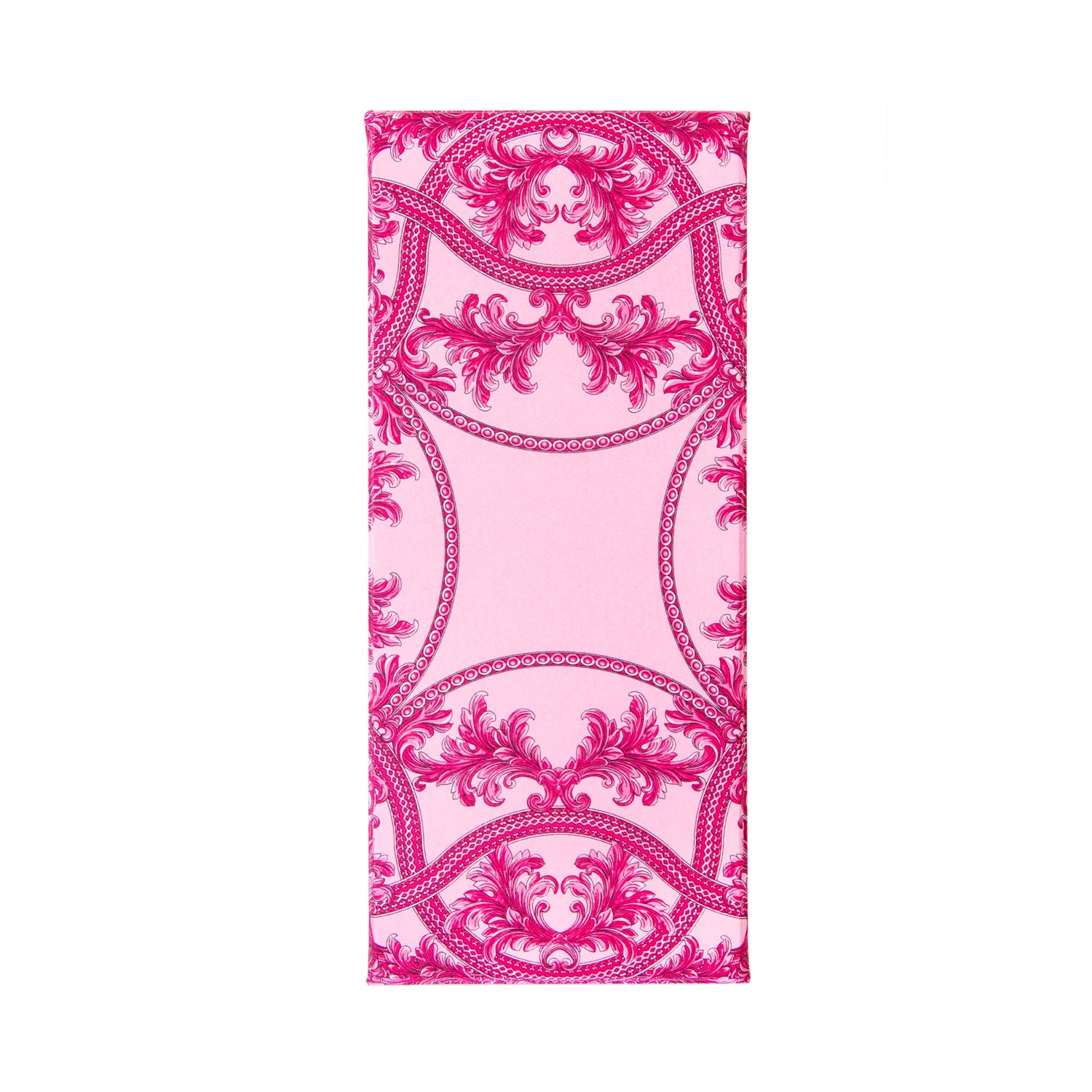 CORBATA EN SET CON PAÑUELO DE SEDA RAYADA EN FANTASÍAS FUCSIA Y ROSA
