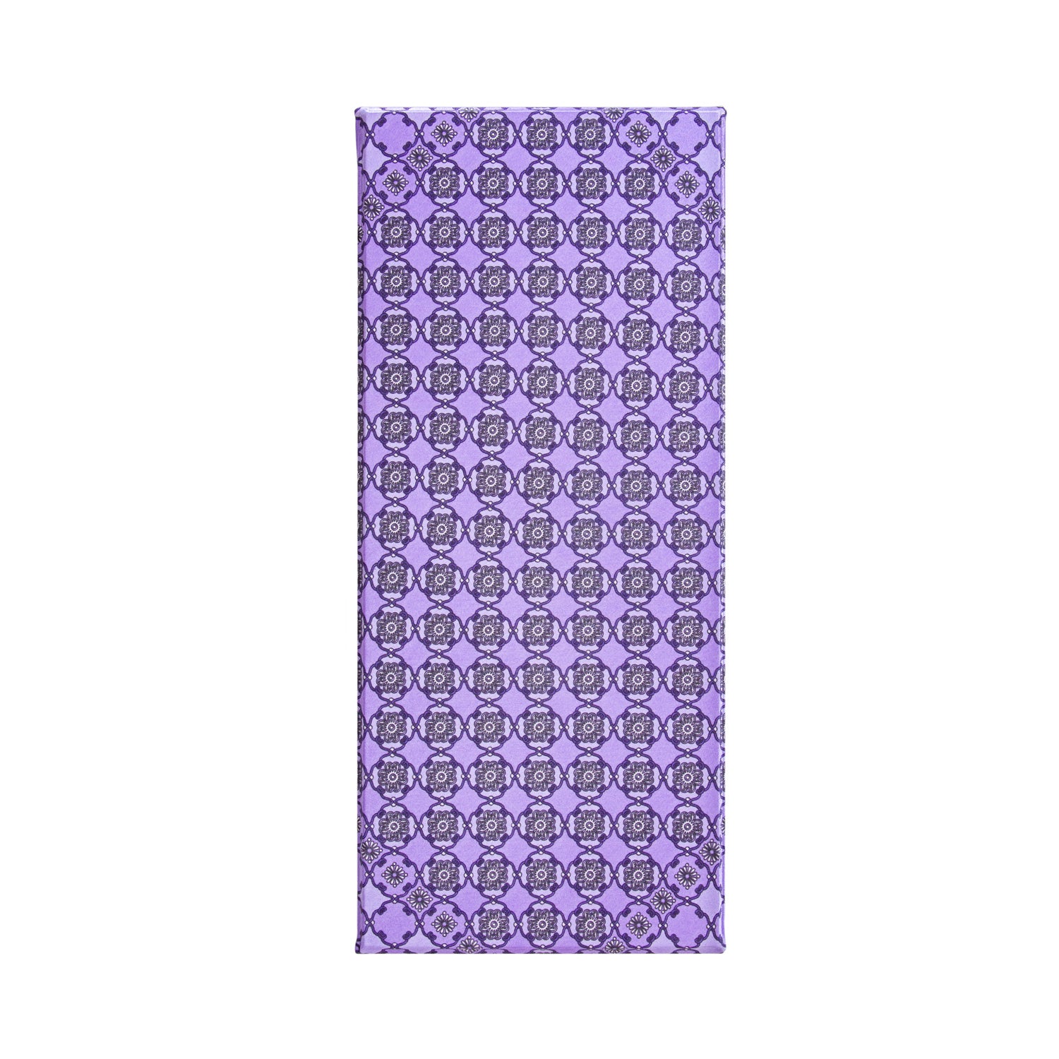 CORBATA EN SET CON PAÑUELO DE SEDA MORADO CON DISEÑOS DE CÍRCULOS MORADO CLARO