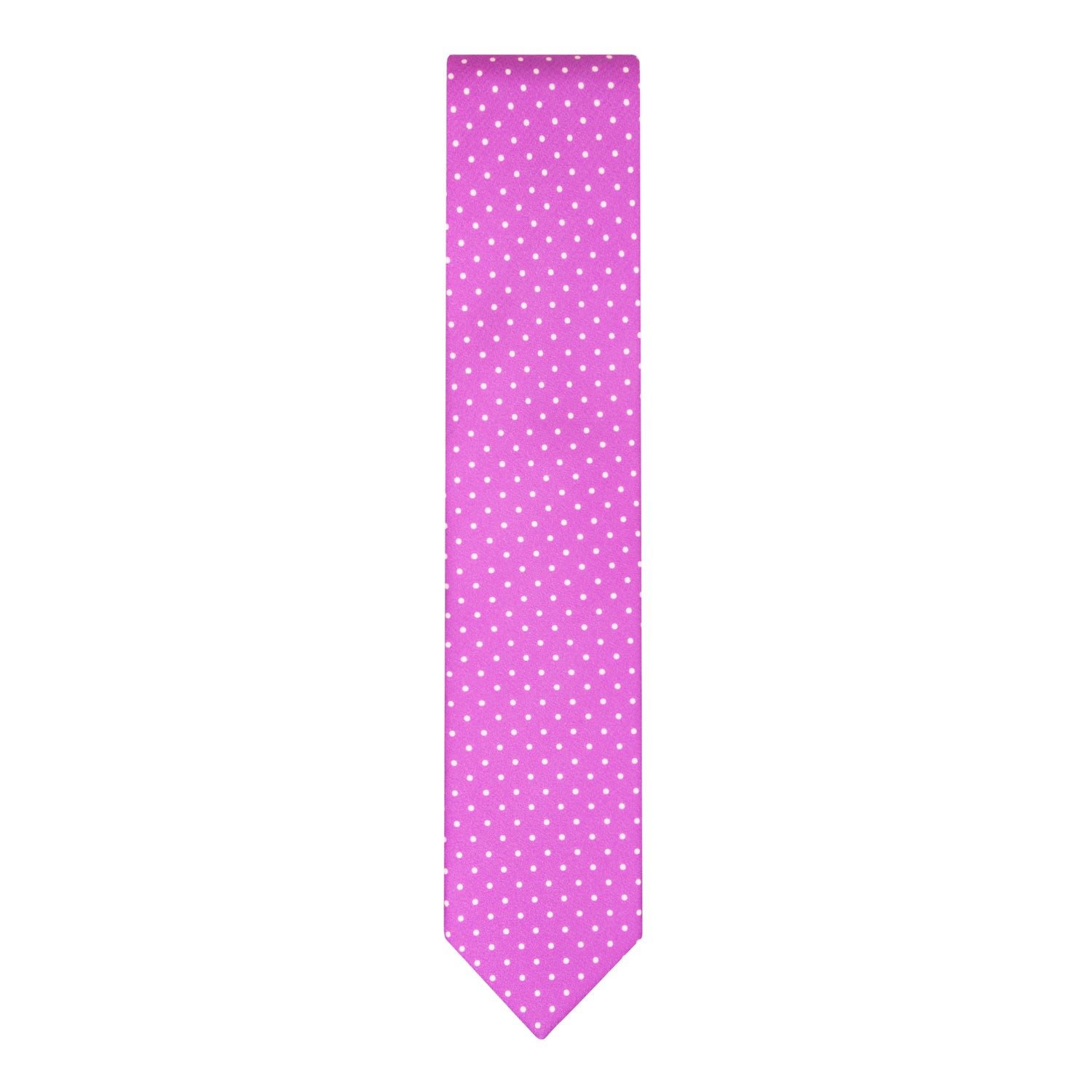 CORBATA SOLITO PRINT TWILL LILA CLARO CON LUNAR POLKA DOT BLANCO