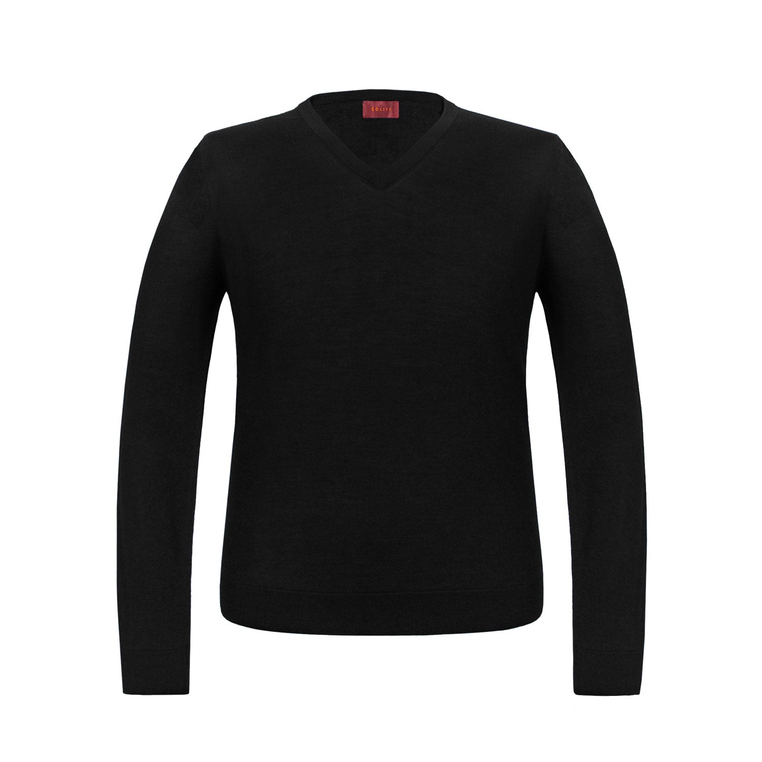 SUÉTER CASHMERE SEDA CUELLO V NEGRO