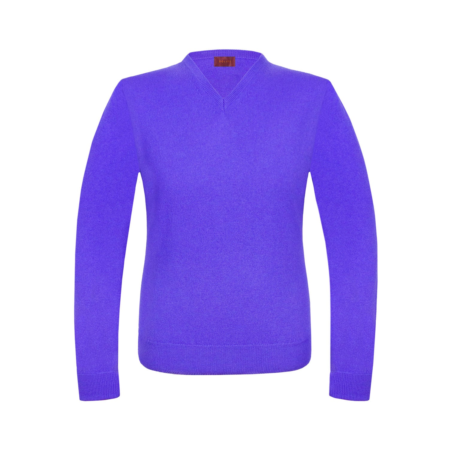 SUETER EN CASHMERE CUELLO V COLOR MORADO MEDIO