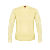SUETER CUELLO V DE CASHMERE COLOR AMARILLO