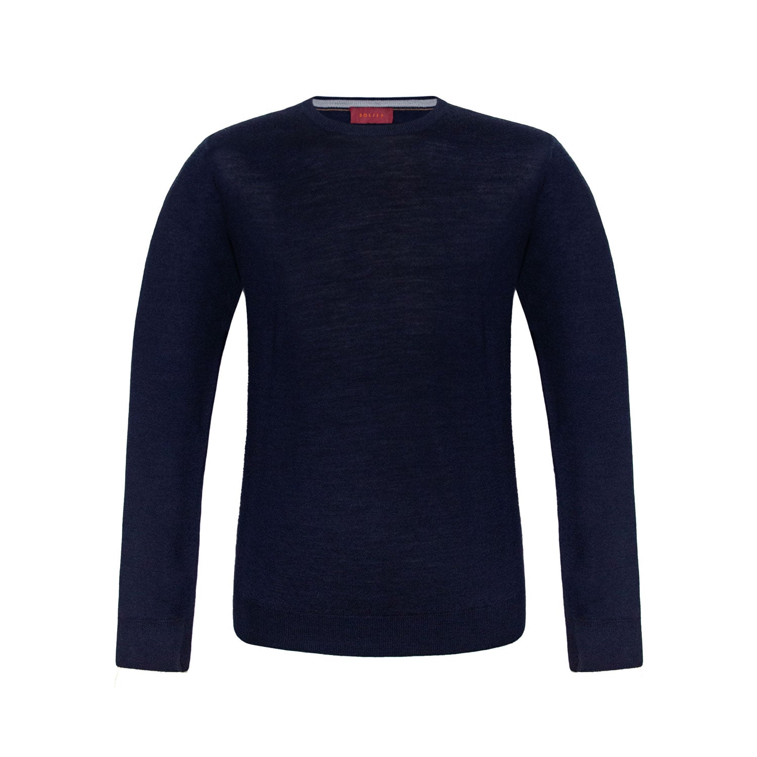 SUETER CUELLO CIRCULAR DE LANA Y SEDA COLOR AZUL GRIS