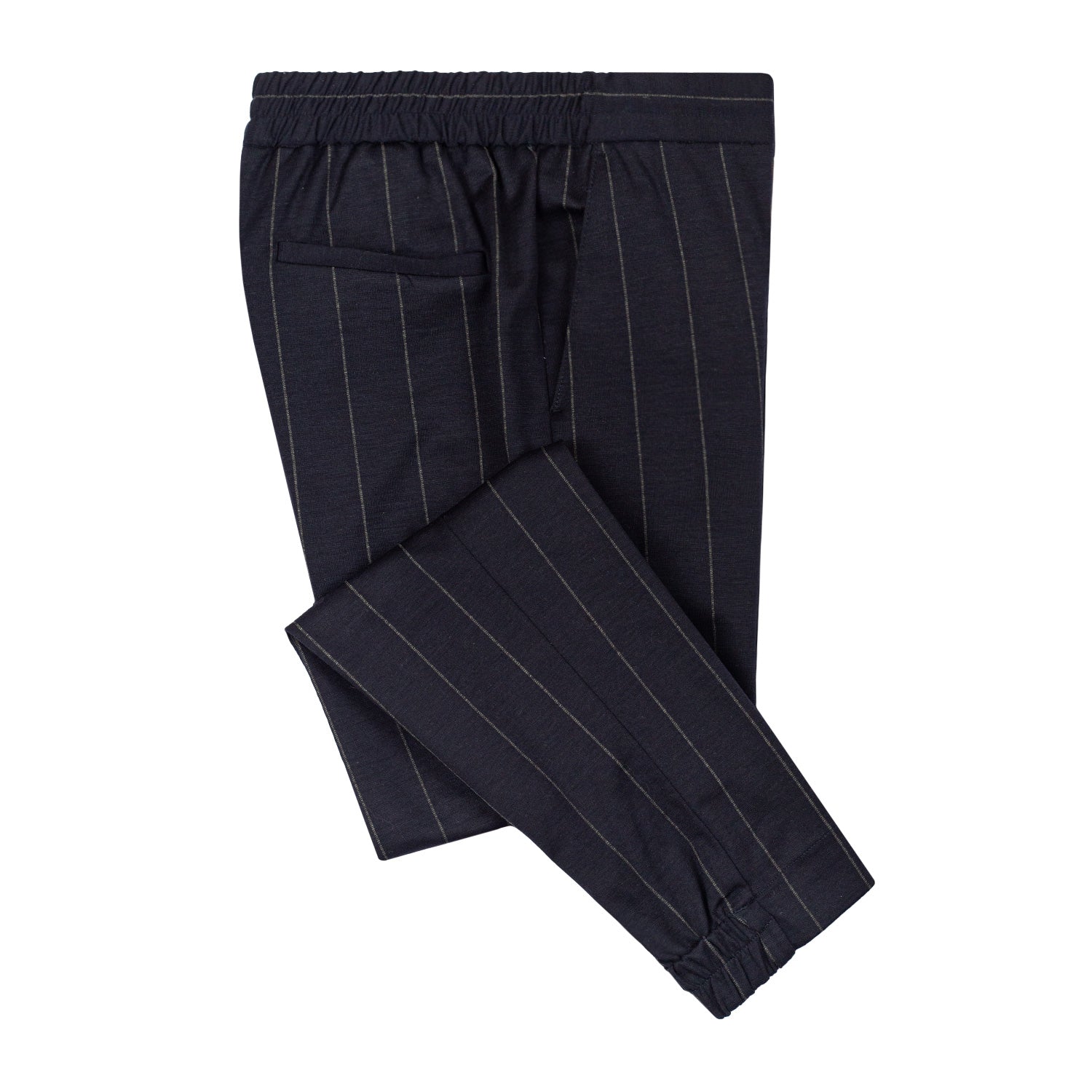 PANTALÓN "ULTRALIGERO" STRETCH EN AZUL CON RAYA DE GIS GRIS