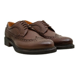 ZAPATO OXFORD EN CUERO EN COLOR CAFÉ OBSCURO