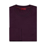 PLAYERA DE ALGODÓN CUELLO REDONDO MANGA LARGA VINO