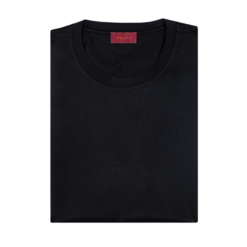 PLAYERA MANGA CORTA CUELLO CIRCULAR COLOR NEGRO