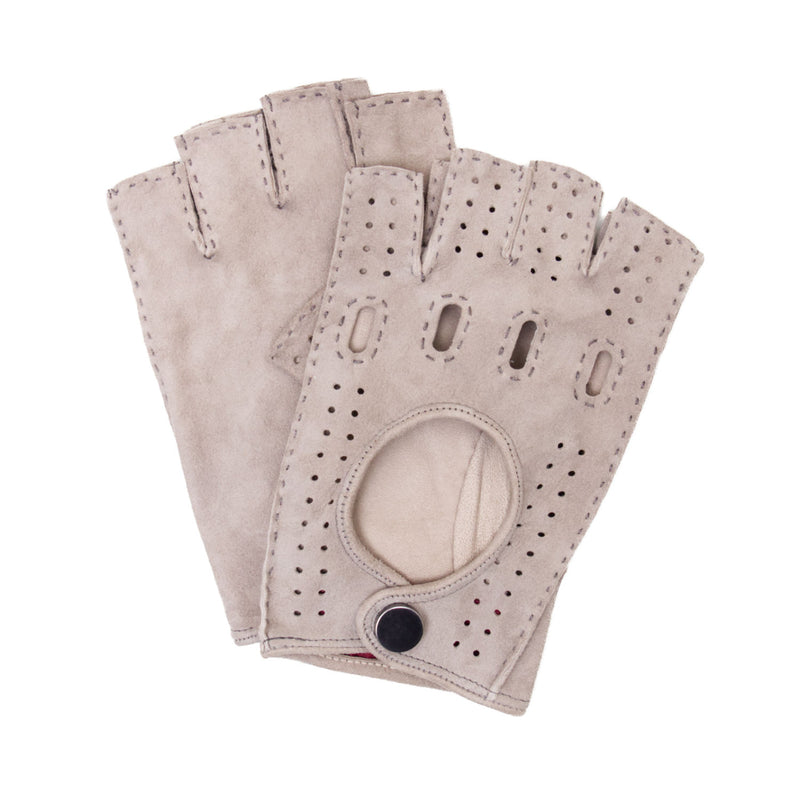 GUANTES PARA CONDUCIR EN GAMUZA COLOR GRIS
