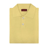 PLAYERA POLO DE BOTONES MANGA CORTA EN 100% SEDA COLOR AMARILLO