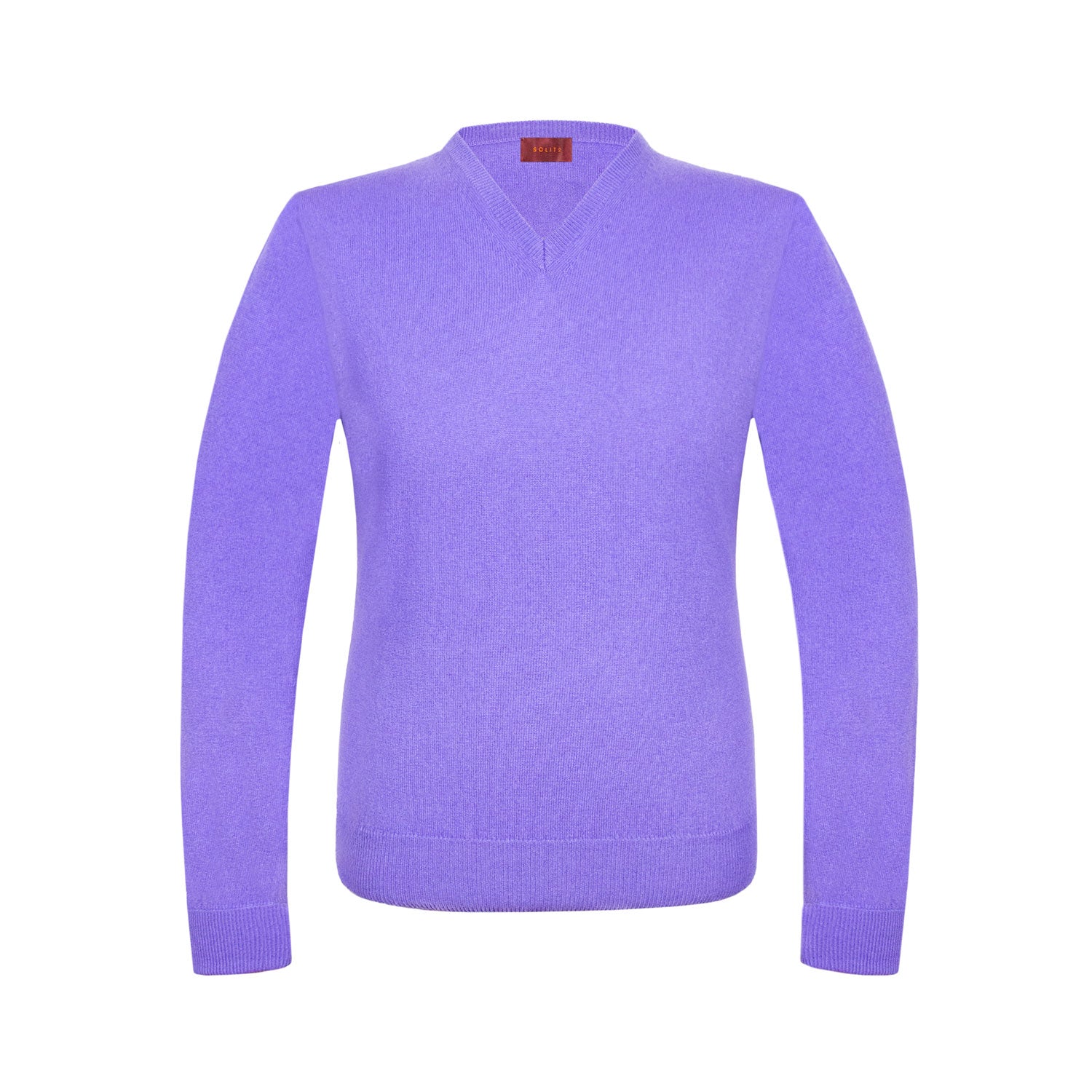 SUETER EN CASHMERE CUELLO V COLOR MORADO CLARO