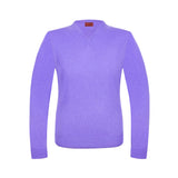 SUETER EN CASHMERE CUELLO V COLOR MORADO CLARO