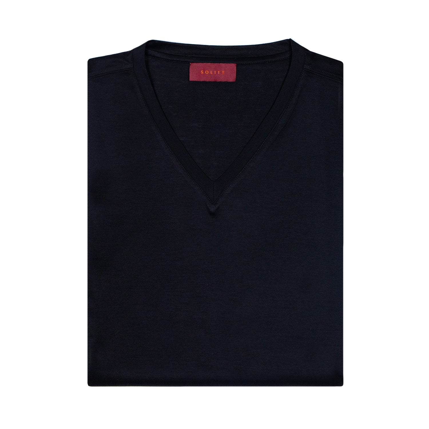 PLAYERA MANGA CORTA CUELLO V COLOR NEGRO