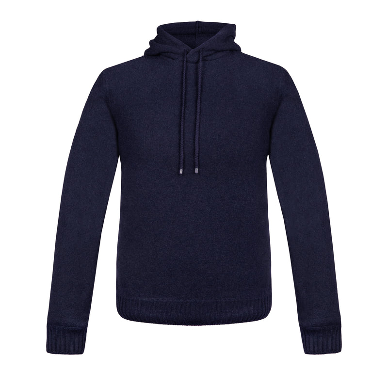 SUDADERA SUAVE DE CASHMERE "ULTRACOMFORT" COLOR AZUL OBSCURO