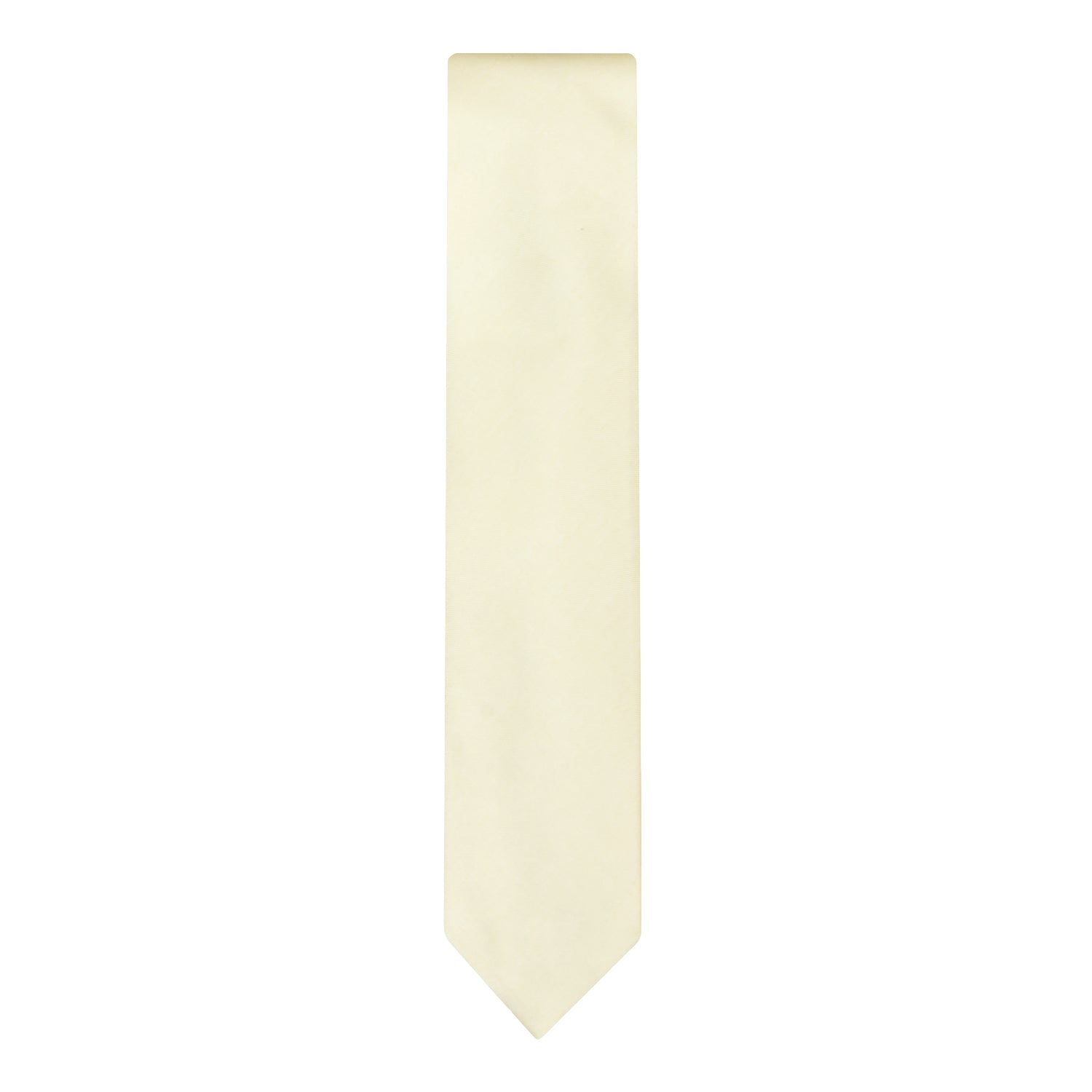CORBATA 7 PLIEGUES EN SEDA DISEÑO LINO EN AMARILLO CLARO