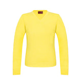 SUETER EN CHASHMERE CUELLO V AMARILLO PASTEL