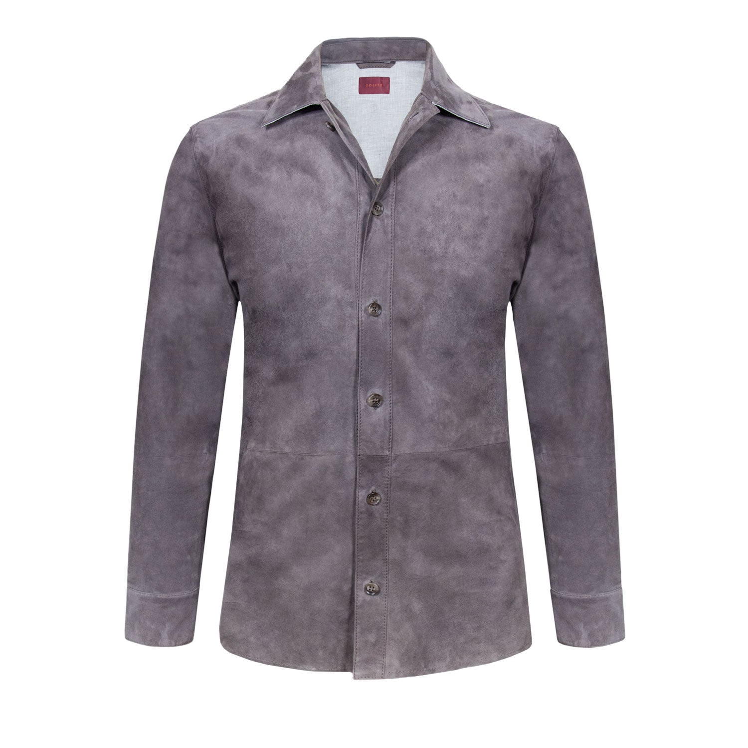 CHAMARRA CAMISOLA DE PIEL DE GAMUZA SUEDE COLOR CAFÉ