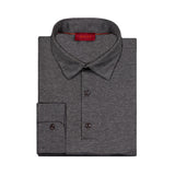 PLAYERA POLO DE BOTONES MANGA LARGA EN 100% ALGODÓN COLOR GRAPHITE