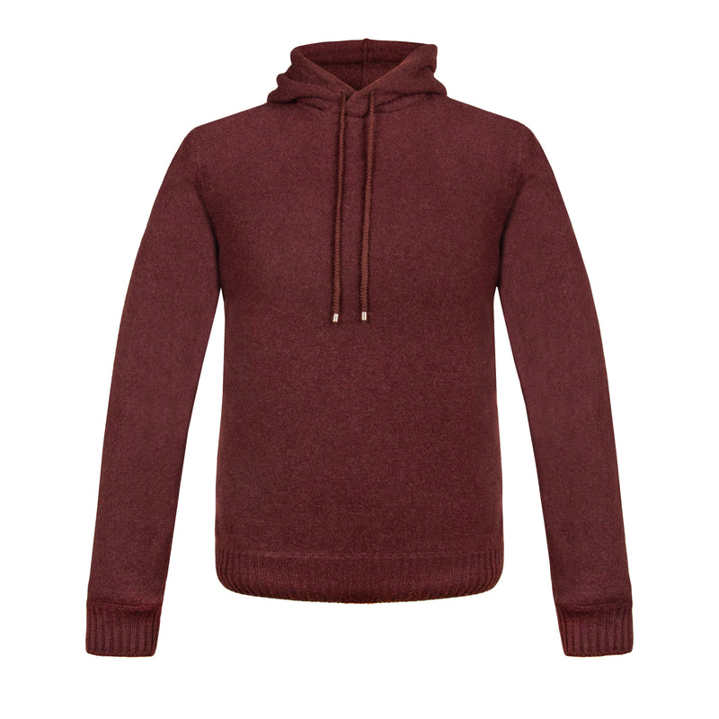 SUDADERA SUAVE DE CASHMERE "ULTRACOMFORT" COLOR VINO