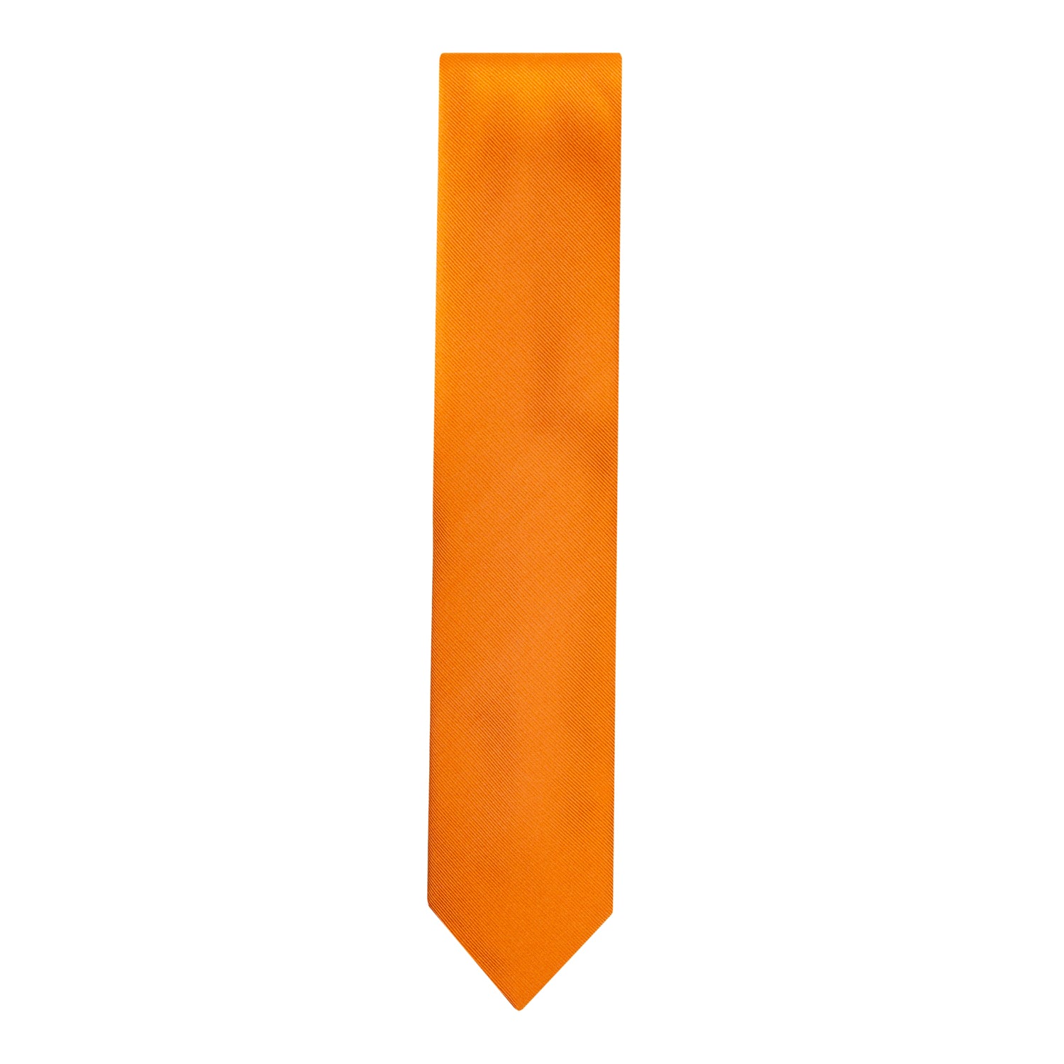 CORBATA SOLITO COLOR NARANJA LISA 100% SEDA WOVEN