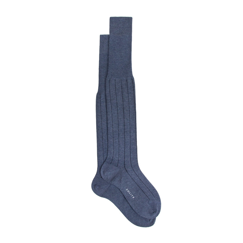CALCETINES 100% ALGODÓN AZUL Y GRIS S