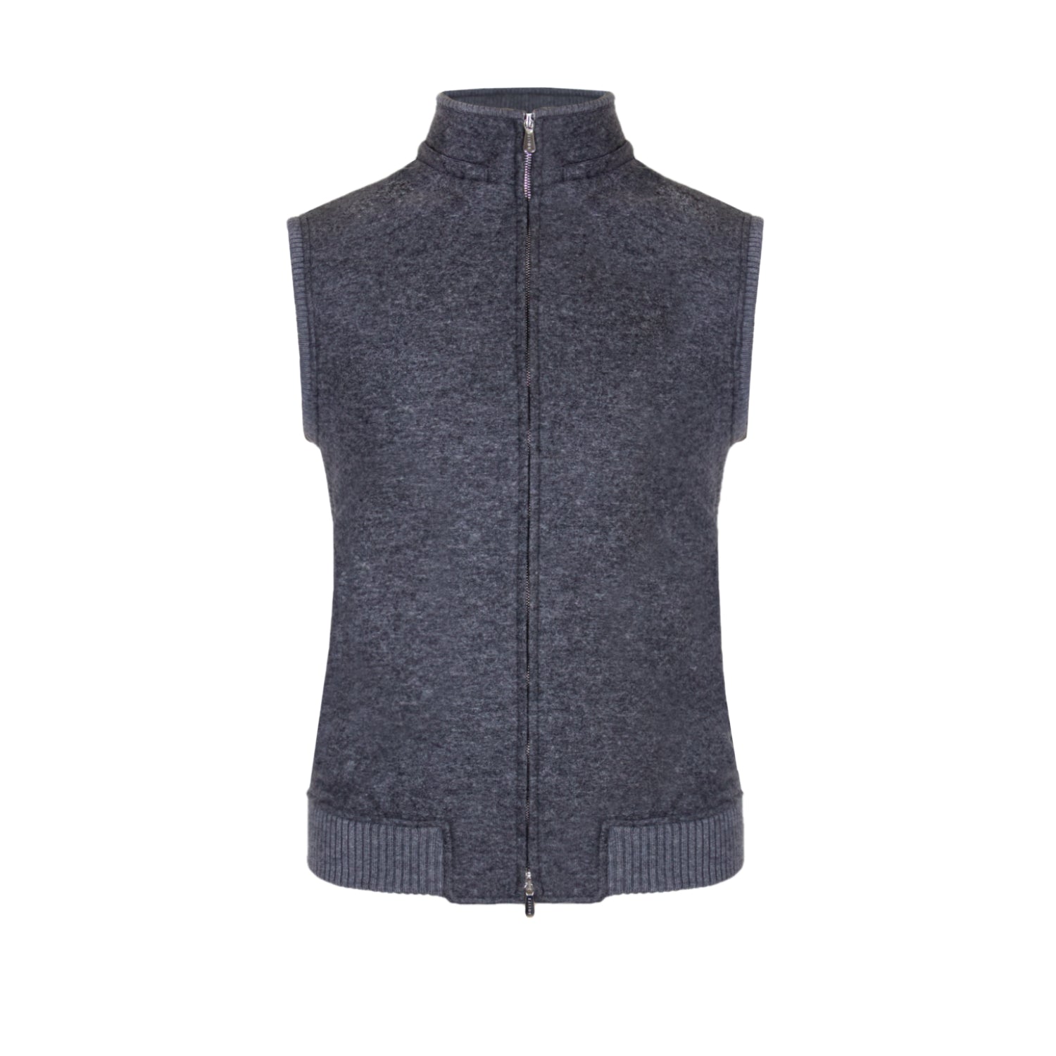 CHALECO SOLITO EN CASHMERE JERSEY COLOR GRIS OXFORD