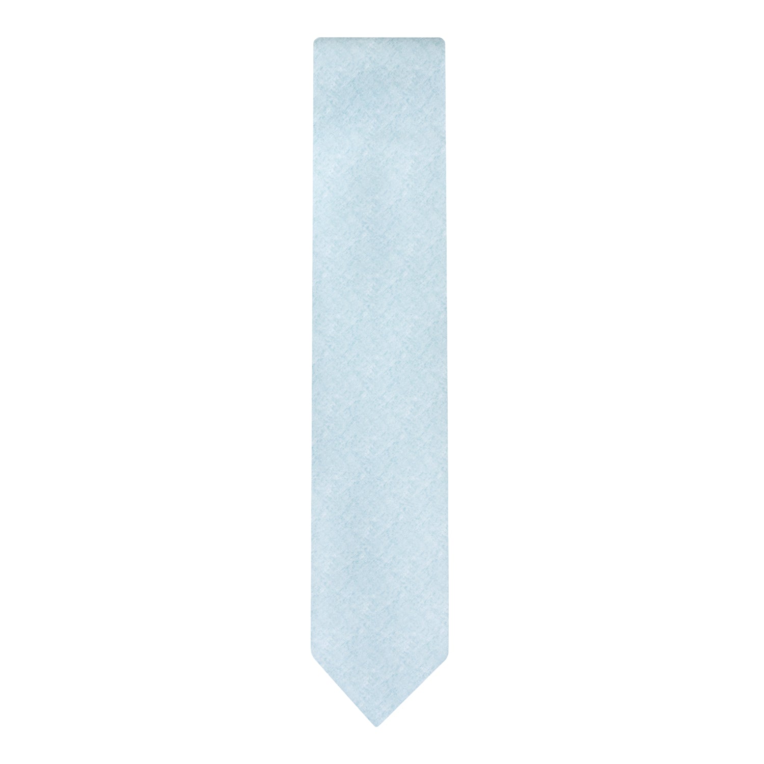 CORBATA 7 PLIEGUES EN SEDA DISEÑO LINO EN AZUL CLARO