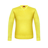 SUETER CUELLO V DE CASHMERE COLOR AMARILLO LIMON