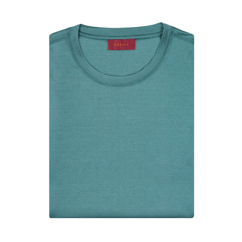 PLAYERA MANGA CORTA CUELLO CIRCULAR COLOR VERDE ESMERALDA