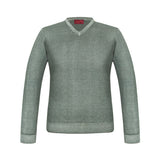 SUETER CUELLO V DE CASHMERE COLOR VERDE BOSQUE