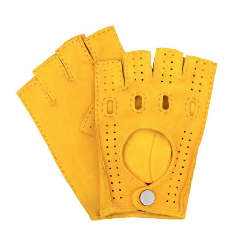 GUANTES PARA CONDUCIR EN GAMUZA COLOR AMARILLO
