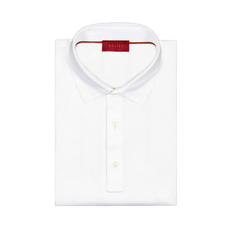 PLAYERA POLO DE BOTONES MANGA CORTA EN 100% ALGODON COLOR BLANCO