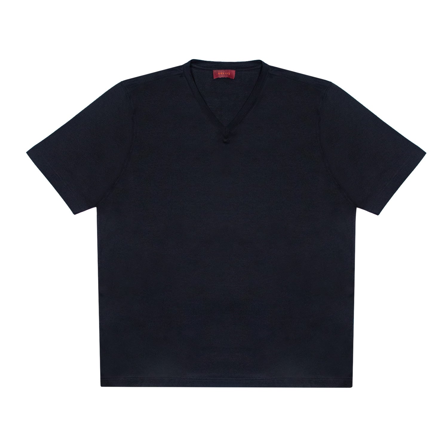 PLAYERA MANGA CORTA CUELLO V COLOR NEGRO