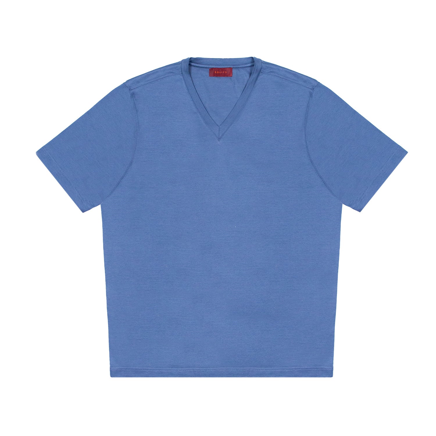 PLAYERA MANGA CORTA CUELLO V COLOR AZUL CLARO
