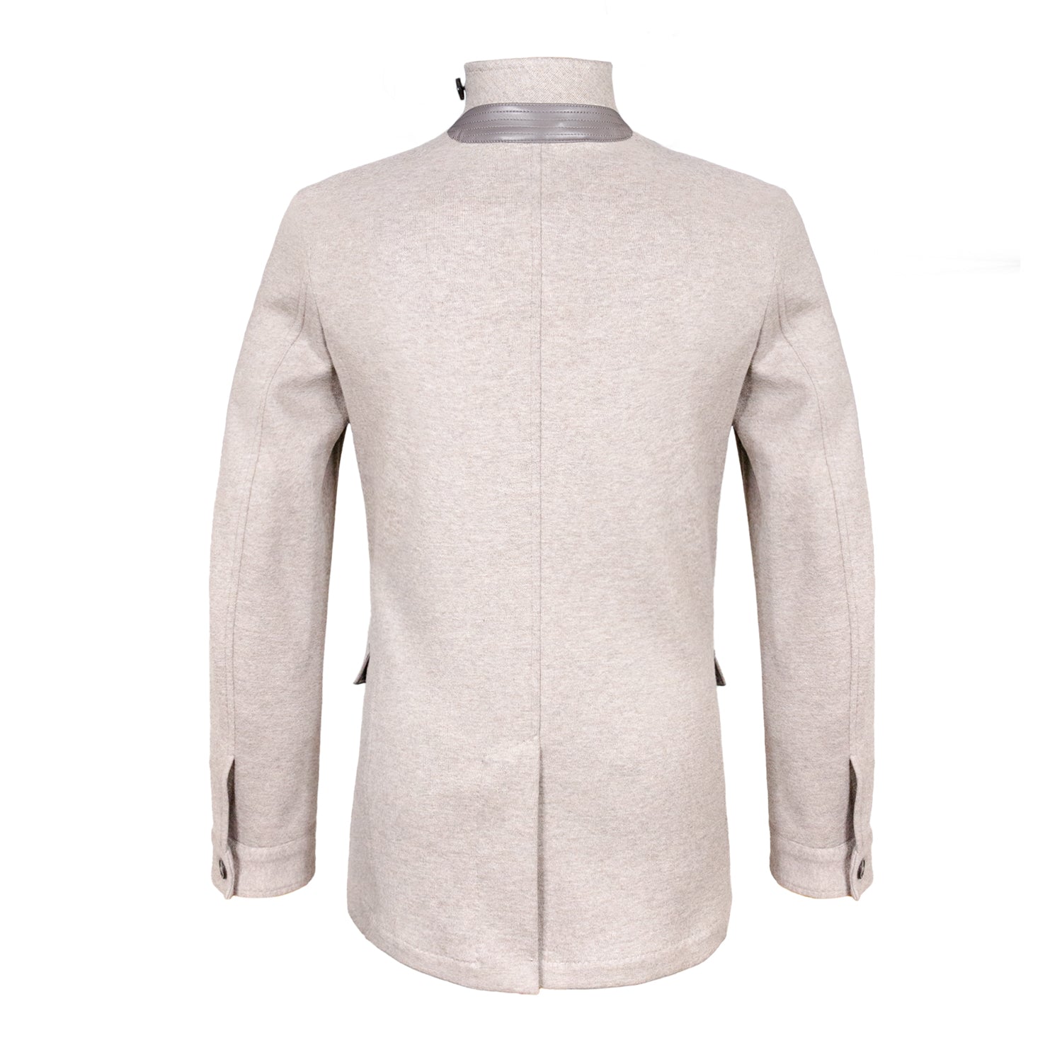 CHAMARRA CAZADORA ESTILO SAHARIANA COLOR ARENA CON BOTONES DE CUERNO