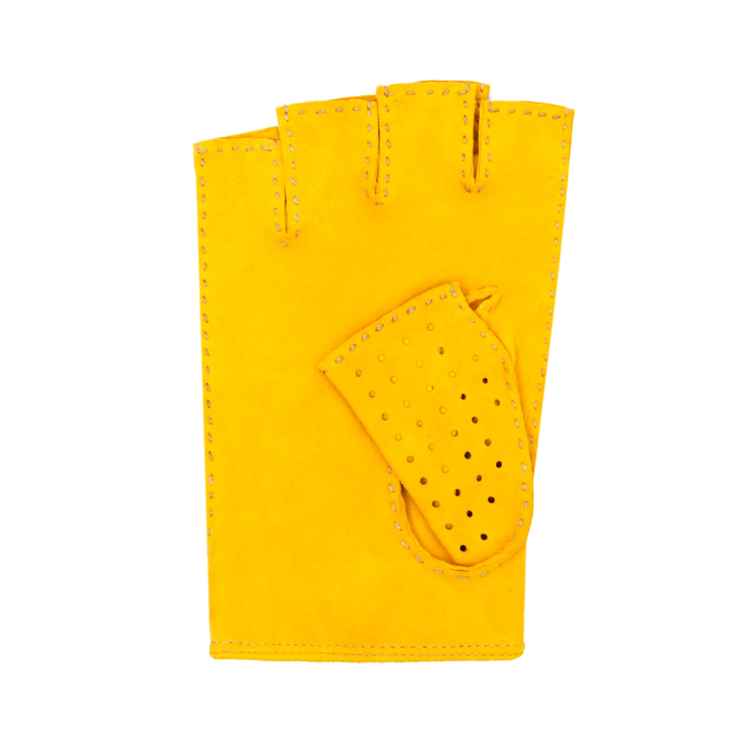 GUANTES PARA CONDUCIR EN GAMUZA COLOR AMARILLO