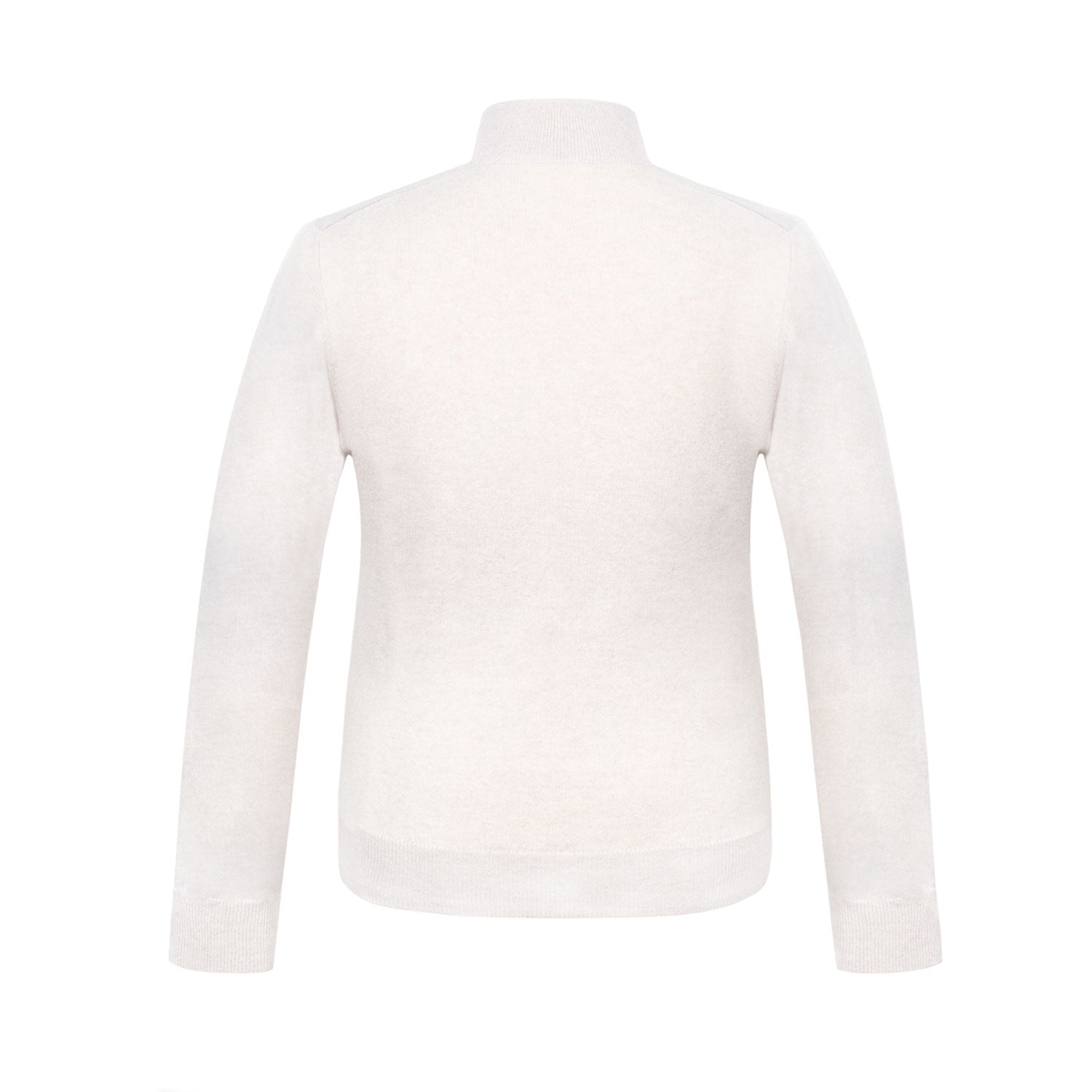 SUÉTER DE CASHMERE CON DELANTERO EN ALCANTARA COLOR ARENA