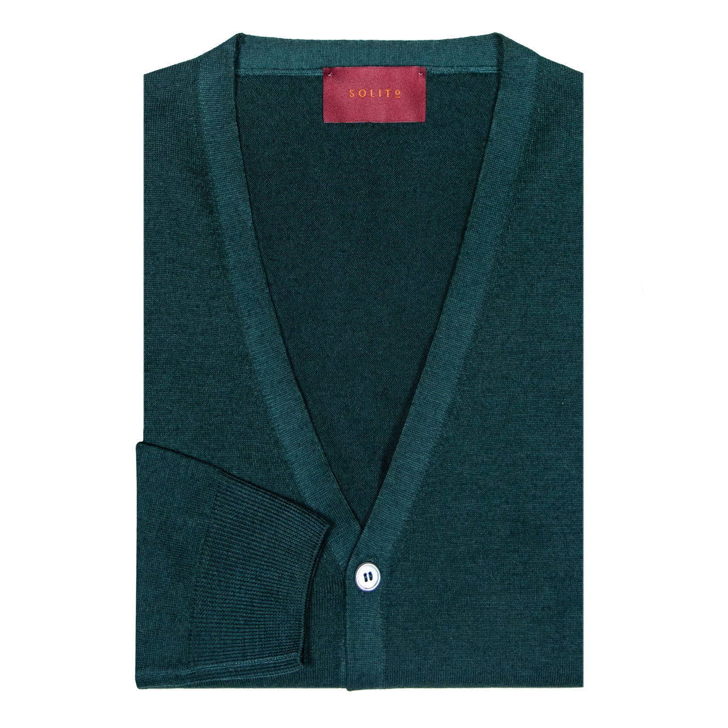 SUÉTER EN CASHMERE DE BOTONES COLOR VERDE REAL