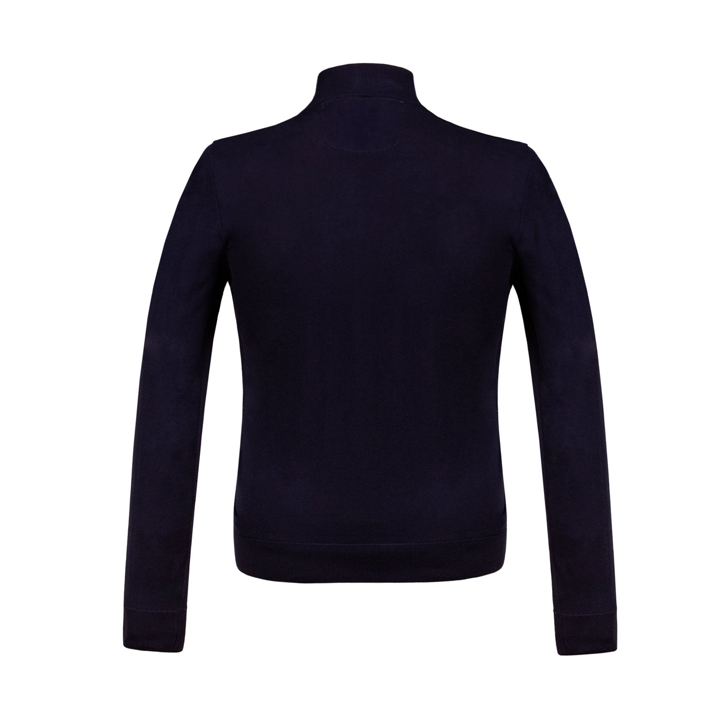 CHAMARRA LIGERA CON DELANTERO EN PIEL, PIEL PERFORADA Y SUEDE COLOR AZUL OBSCURO