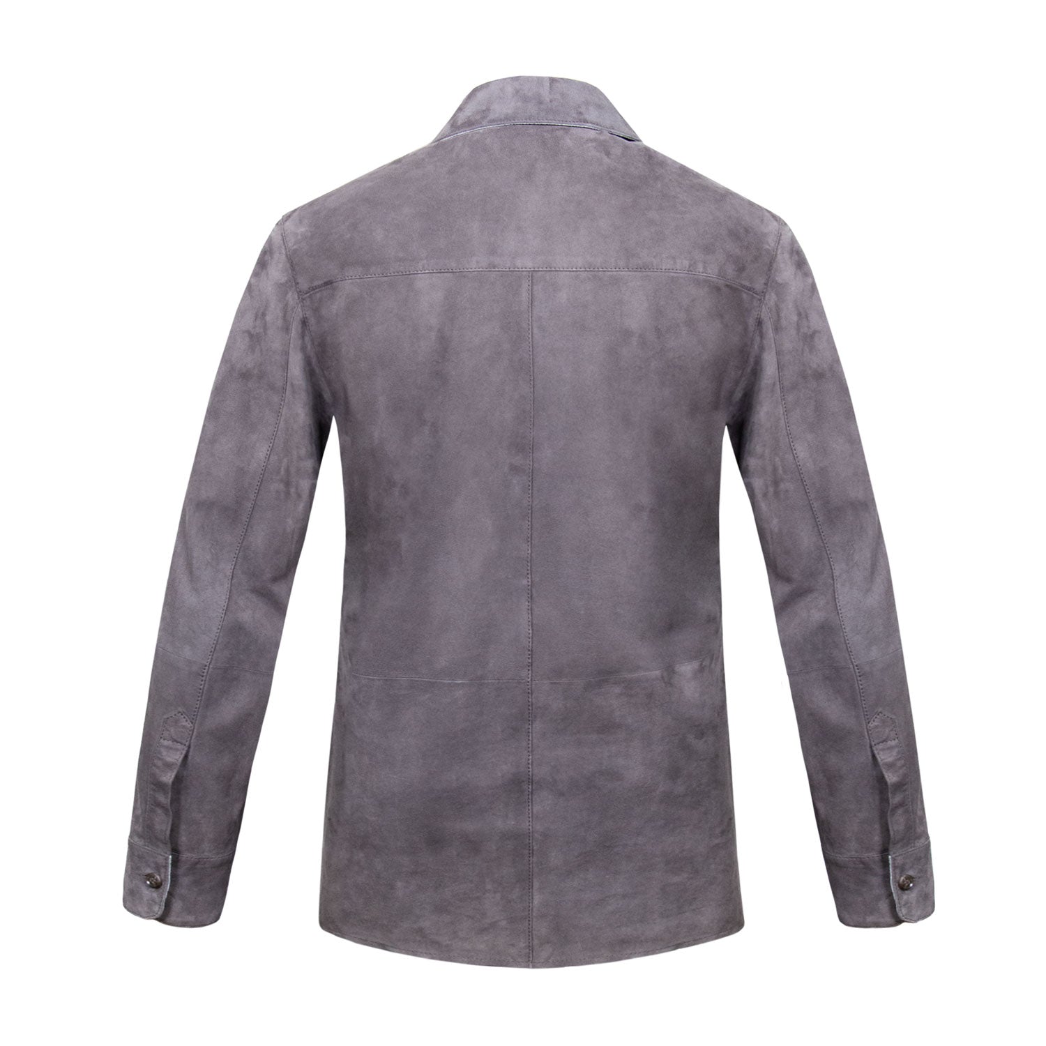 CHAMARRA CAMISOLA DE PIEL DE GAMUZA SUEDE COLOR CAFÉ