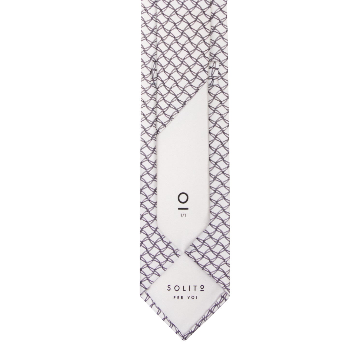 CORBATA EN SET CON PAÑUELO DE SEDA CON DIBUJO DE RED GRIS EN GRIS CLARO