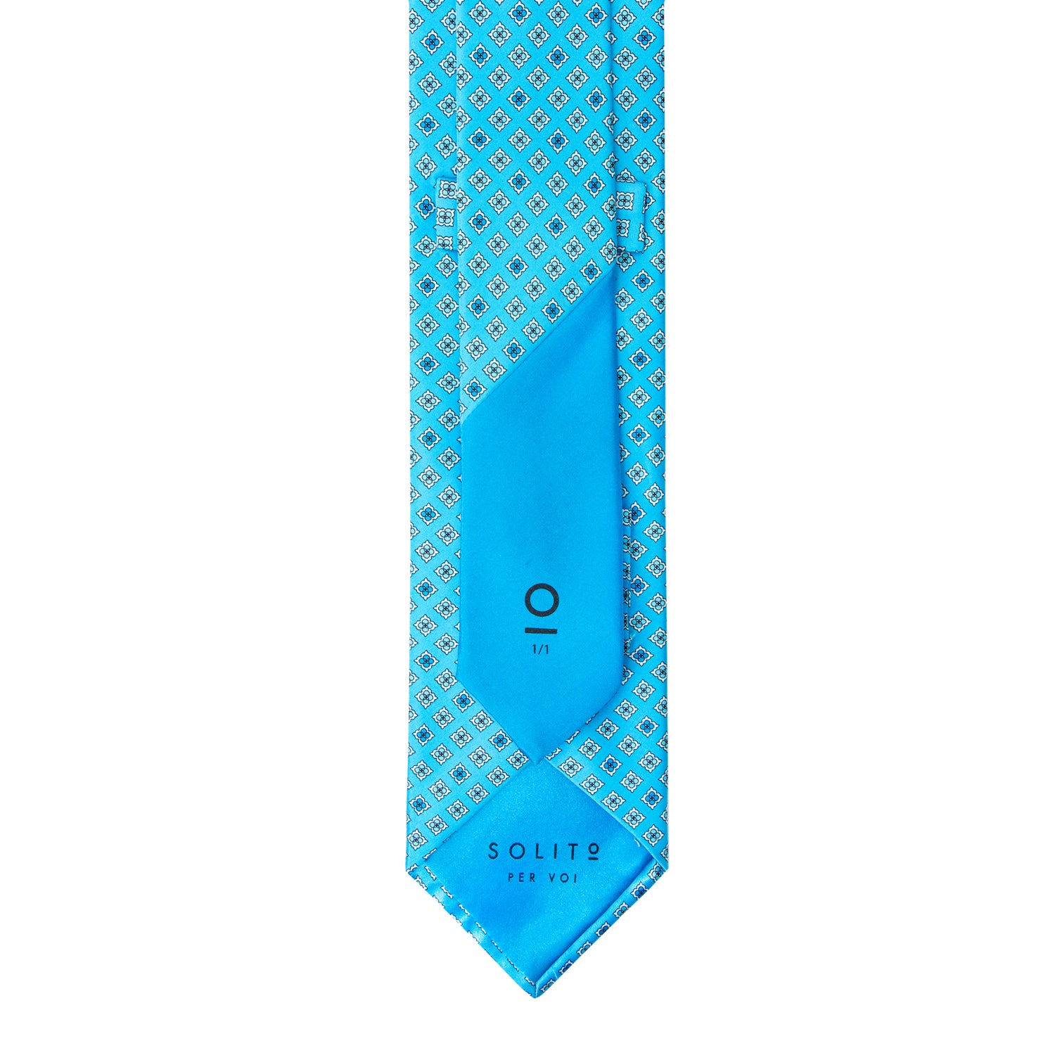 CORBATA EN SET CON PAÑUELO DE SEDA AZUL CLARO CON CUADROS TURQUESA