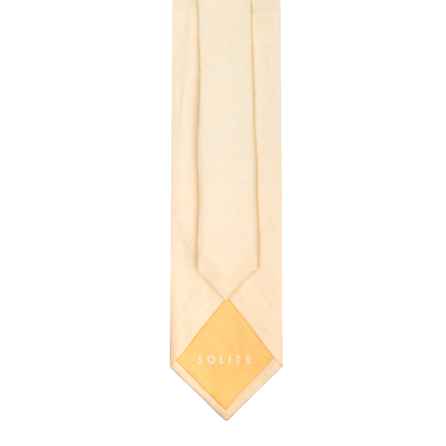 CORBATA 7 PLIEGUES EN SEDA DISEÑO LINO EN AMARILLO