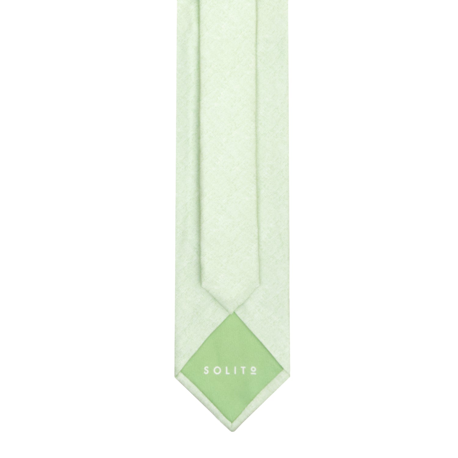 CORBATA 7 PLIEGUES EN SEDA DISEÑO LINO EN VERDE LIMA