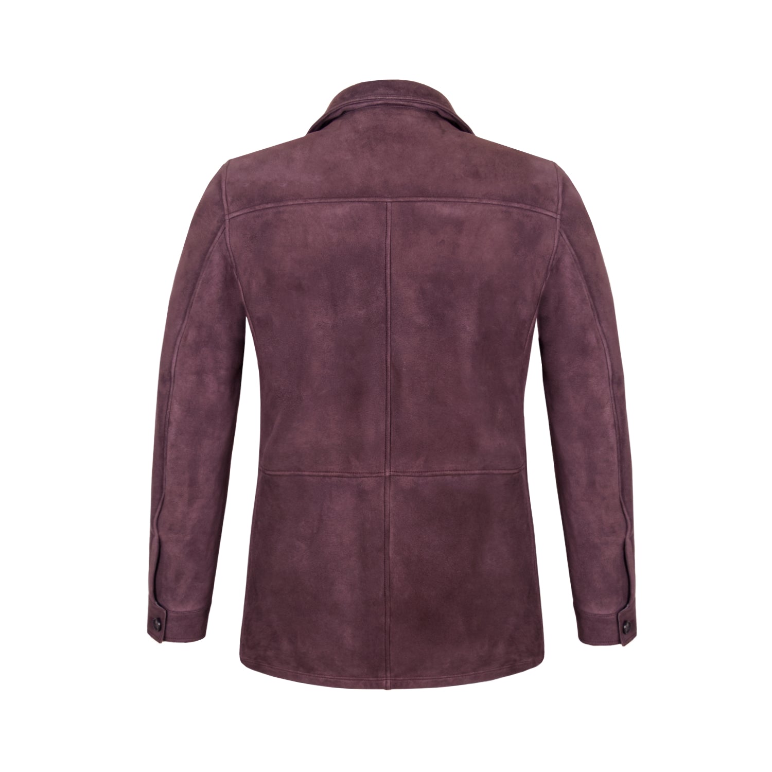 CHAMARRA "SHEARLING" CON PUNTADA A MANO EN COLOR VINO BORDEUX
