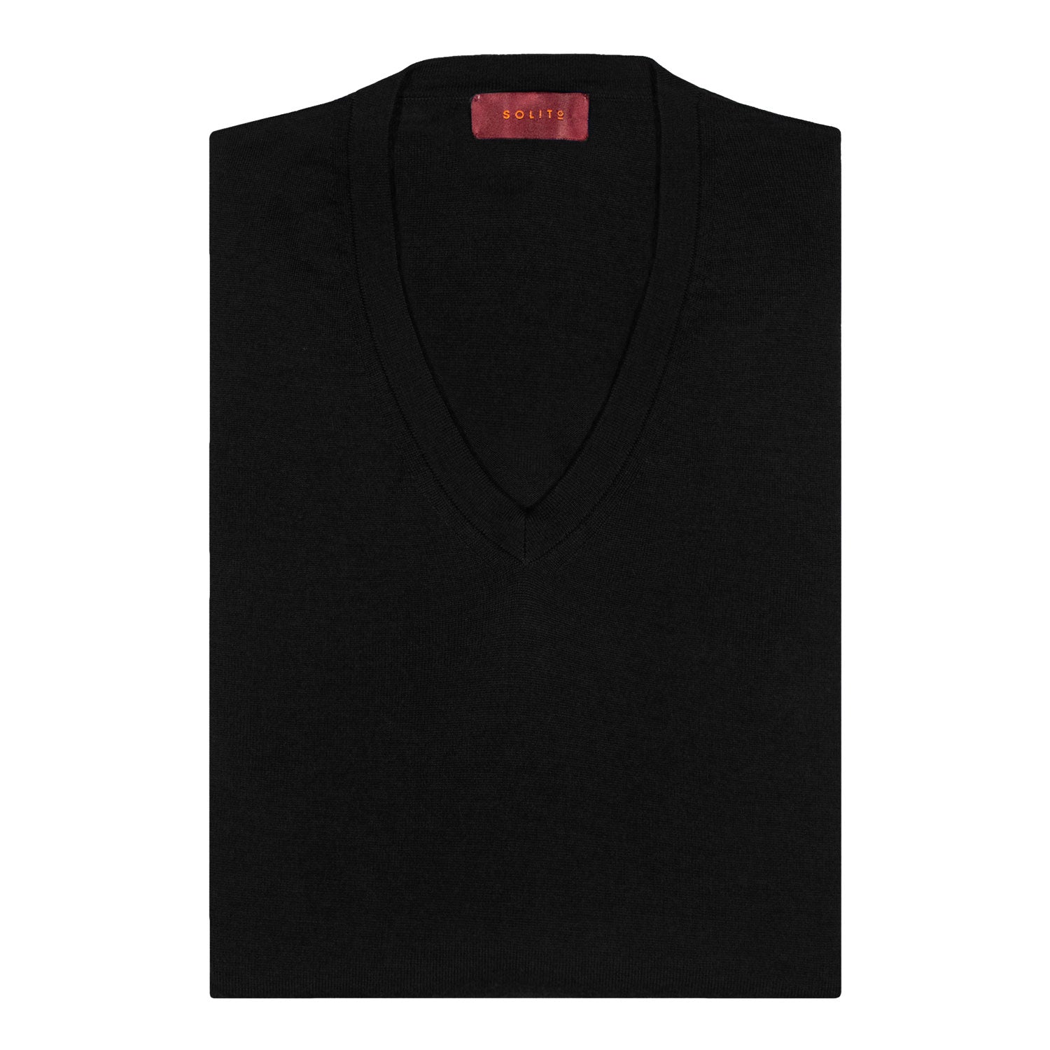 SUÉTER CASHMERE SEDA CUELLO V NEGRO