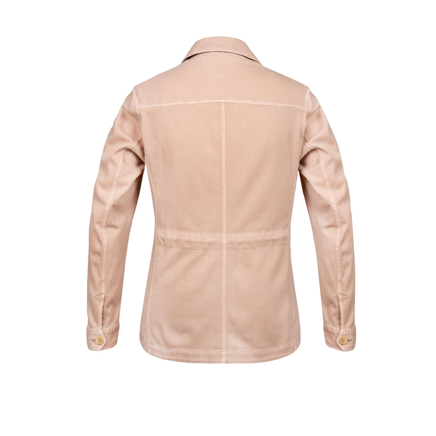 CHAMARRA CAZADORA ESTILO SAHARIANA EN ALGODÓN LIGERO COLOR ROSA