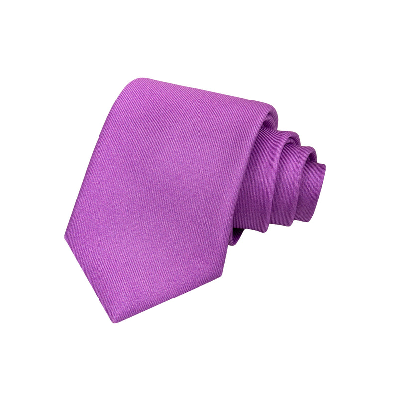 CORBATA SOLITO LISA EN COLOR LILA  100% SEDA