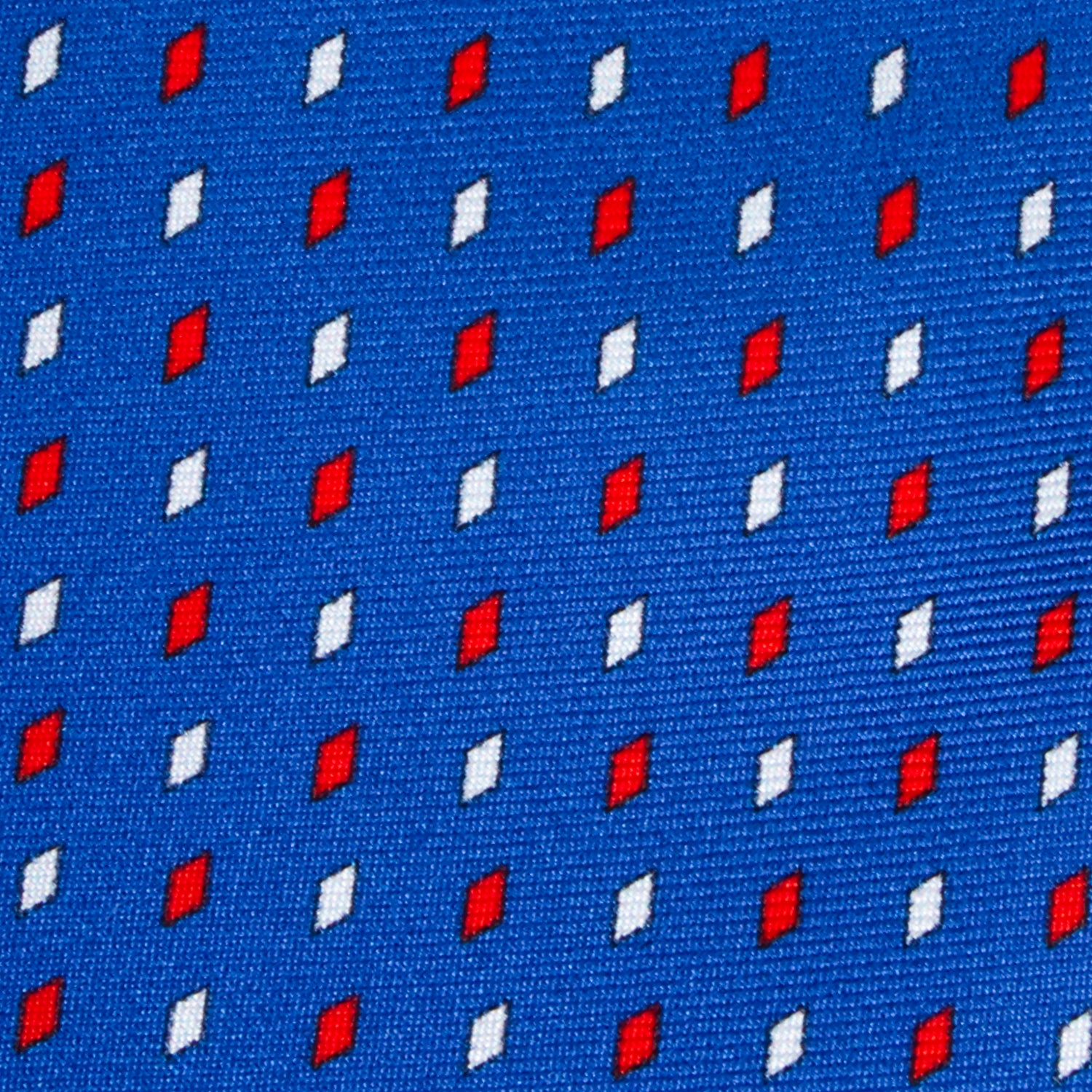 CAJA DE SEDA SET CORBATA CON PAÑUELO DE SEDA CON PUNTOS BLANCOS Y ROJOS EN AZUL
